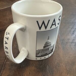 Starbucks White and Black Washington Ceramic Mug